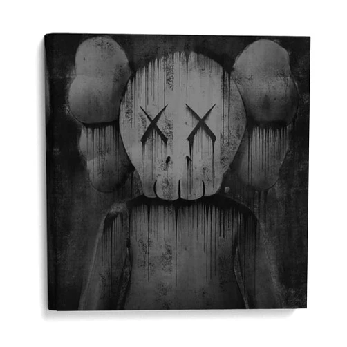 Canvas Lab Canvas Wall Art Decor Companion Solo by the Artist Dry Ink – Size: 16 x 16 in - Art subject: Black and White,Illustrations,Street art