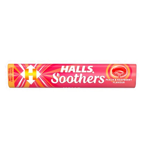 Halls Soothers Lozenges Peach & Raspberry 10