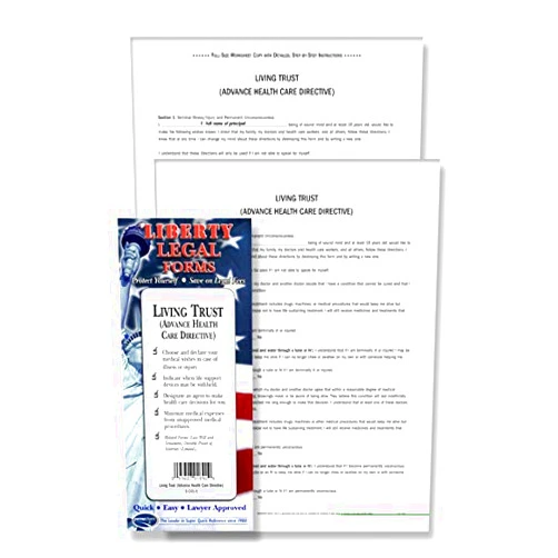 Permacharts Living Trust - Advance Health Care Directive Legal Forms Kit - USA -