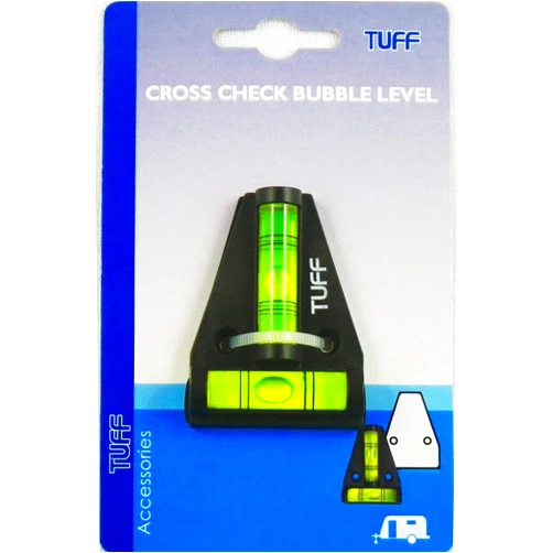 TUFF LEVEL Tool Shatterproof, Waterproof, Durable Cross Check T Level For RV Leveling, Motorhome, Camping - Trailer, Construction, Hobby - Spirit Bubble Level - 2-Way Leveler Accessories - USA