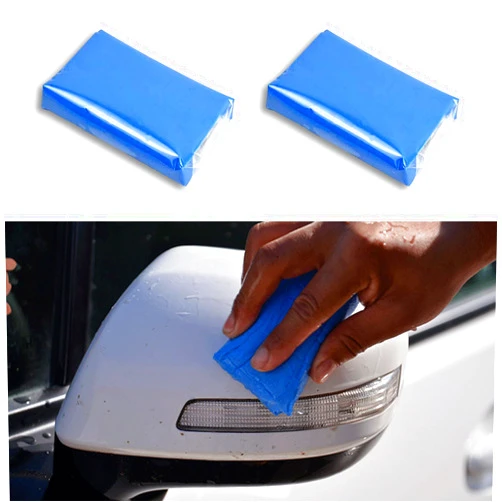 HEVLE 2PCS Car Clay Bar, Auto Detailing Magic Clay Bar Cleaner, Premium Grade Clay Bars, Auto Clean Wash Bars with Washing and Adsorption Capacity, Car Accessories Clay Bar for Cleaning Car (2PCS)