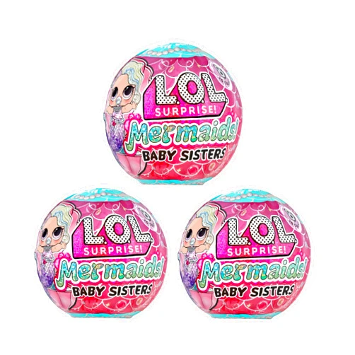 L.O.L. Surprise! LOL Surprise Mermaids Baby Sisters 3 Pack with Color Change Tail, 8 Dolls to Collect, Fashion Accessories, Great Gift for Kids Ages 4+