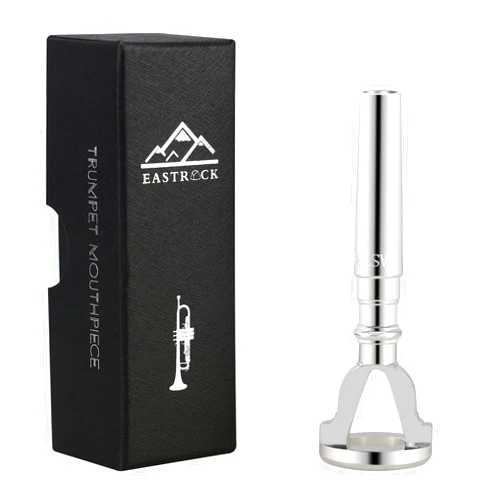 EASTROCK Silver Plated Bb Trumpet Mouthpiece Exercise Device Made of Brass for Professional Players