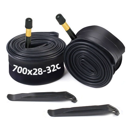 LotFancy 700 x 28C/30C/32C Bike Tubes, 2Pcs 700x28C/700x30C/700x32C (28-622/30-622/32-622) 28 x 1 5/8 x 1 1/4 Tube with 2 Tire Levers