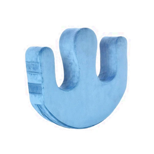 ASkinds Patient Turning Device Paralysis Bed Rest Nursing Help The Elderly Turn Over Suede Anti-Decubitus Multifunctional UU-Shaped Waterproof Transfer Pad, Blue(Detachable Cleaning)