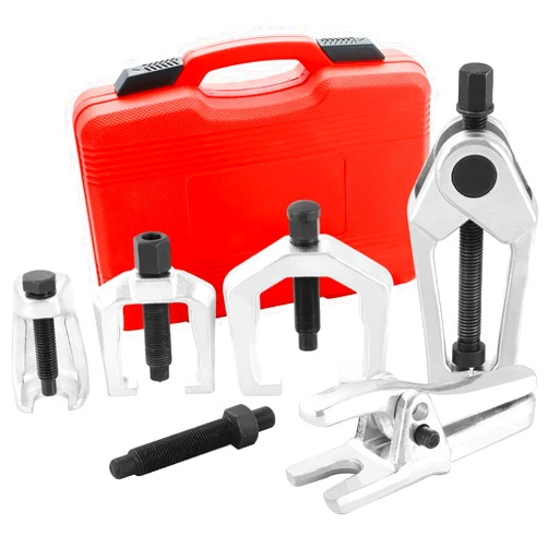DASBET 5PCS Ball Joint Separator Front End Service Tool Kit 5-in-1 Pitman Arm Puller Tie Rod End Removal Tool Set for Front End Service Splitter Removal Kit