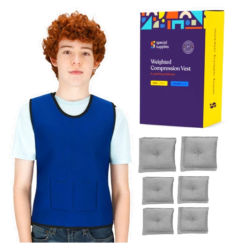 Special Supplies Weighted Sensory Compression Vest for Kids with Adjustable Weight Fit
