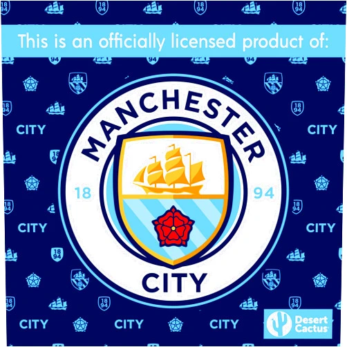 Desert Cactus Manchester City Stickers Man City MCFC Sheet Vinyl Football Soccer Premier League Decal Laptop Water Bottle Car Scrapbook (Type 2-5)