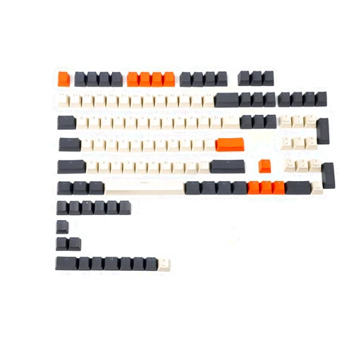 YMDK Carbon Miami PBT Double Shot Shine Through ANSI Backlit Keycaps for MX Mechanical Keyboard Melody 96 KBD75 68 61 87 104 Keychron(Only Keycap) (Carbon)