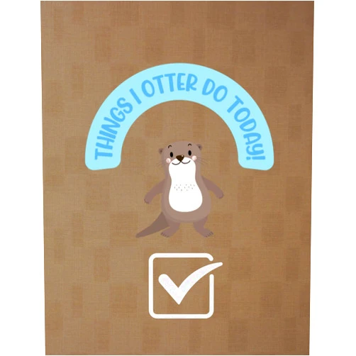 TaJee Books Thing I Otter do today!: Daily to do list planner
