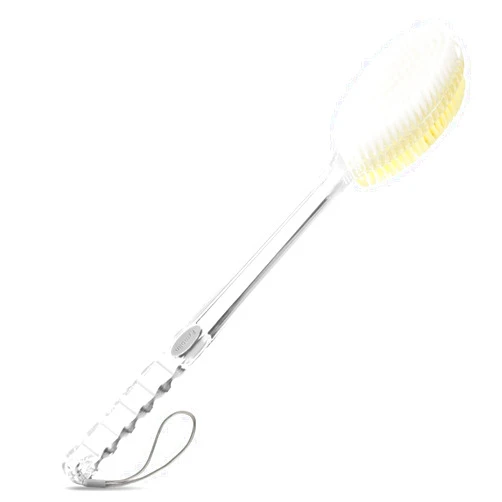 Fymblin Back Scrubber Long Handle for Shower,Back Brush Dual-Sided with Stiff and Soft Bristles,Body Exfoliator for Bath or Dry Brush