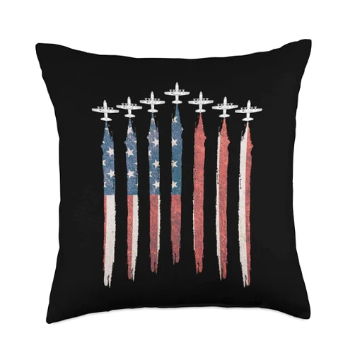 The Salty Veteran C-130 Hercules Gunship Military Aircraft American Flag C130 Throw Pillow