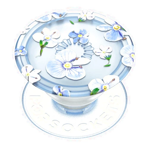 PopSockets ​​​​PopSockets Phone Grip with Expanding Kickstand, Adhesive Grip - Translucent Blue Fields