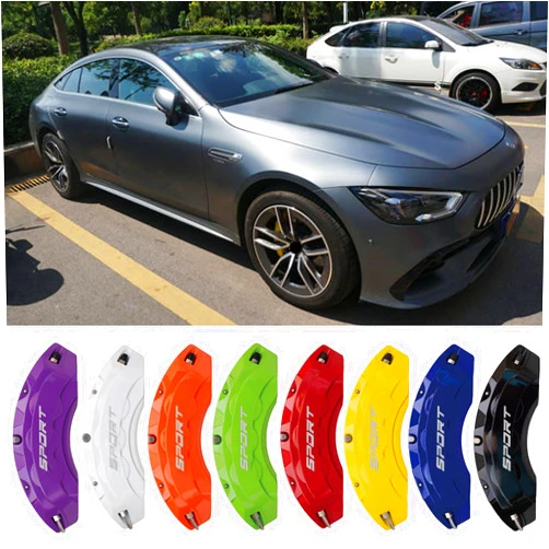 TCOI 4pc Brake Caliper Covers Compatible Front Rear Wheel Size for Mercedes Benz Accessories (Red, for C Class 17