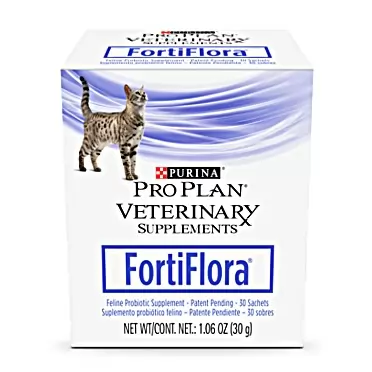 Purina Fortiflora Cat Probiotic Powder Supplement, Pro Plan Veterinary Supplements Probiotic Cat Supplement Cat Supplement 30 Count (Pack of 1)