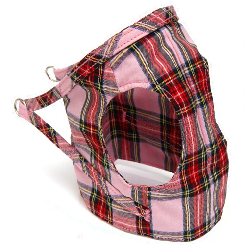 Toto & pal Toto&Pal Royal Tartan Check Body Harness Pink #6