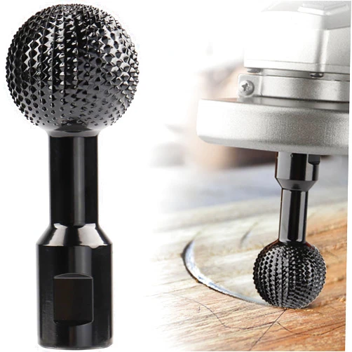 Boounyatin Sphere Rotary Burr with 5/8-11 Threads for 4 1/2 and 5 Inch Angle Grinder, Ball Gouge Angle Grinder Attachments Power Carving Tools for Woodworking Polishing Engraving