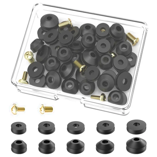 Ullnosoo Faucet Washers, 58 Pack Flat and Beveled Washers Rubber Assortment Kit Replacements with Brass Bibb Screws Ullnosoo for Repairing Faucet Leak