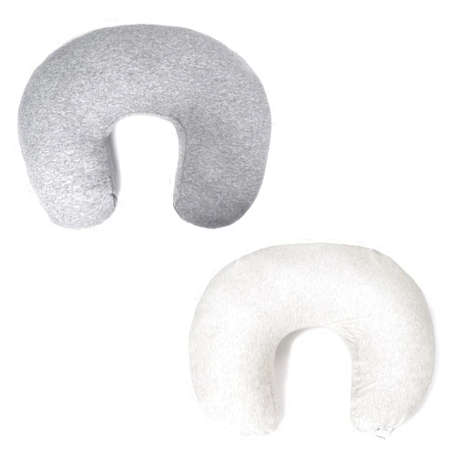 Pro Goleem Nursing Pillow Cover 100% Jersey Cotton 2 Pack Soft Feeding Pillow Slipcover for Breastfeeding Moms Fits Standard Infant Nursing Pillow or Positioner Grey for Boys and Girls