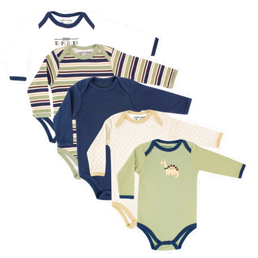 Luvable Friends Baby Cotton Long-Sleeve Bodysuits