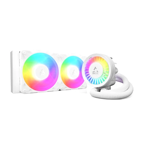 ARCTIC Liquid Freezer III Pro 240 A-RGB (White) - AIO CPU Cooler, 2 x 120 mm Water Cooling, 38 mm Radiator, PWM Pump, VRM Fan, AMD AM5/AM4, Intel LGA1851/1770 Contact Frame - White