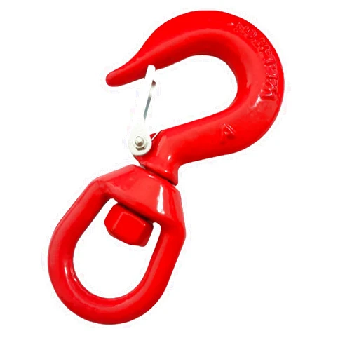 ROSKIO 3 Tons Swivel Hook Heavy Duty Swivel Lifting Hook Rigging Lifting Hook 360 Degree Rotating Crane Hook Swivel Rigging Hook with Latch 6600 lbs WLL for Crane