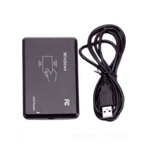 HiLetgo 125Khz EM4100 USB RFID ID Card Reader Swipe Card Reader Plug and Play with Cable First 10 Digit