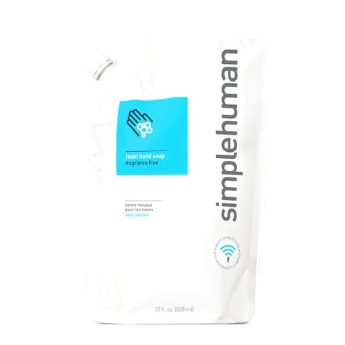 simplehuman Fragrance Free Moisturizing Foam Hand Soap Refill Pouch, 28 Fl. Oz.