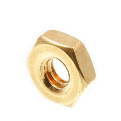 Prime-Line 9074287 Machine Screw Hex Nuts, #10-24, Solid Brass (50 Pack)