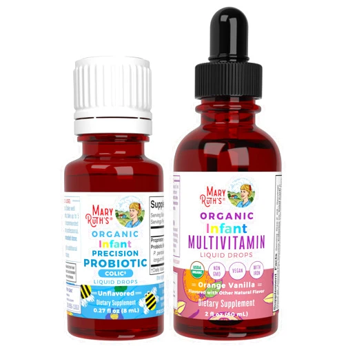 MaryRuth Organics Infant Precision Probiotics Colic & Multivitamin Iron Drops | USDA Organic, Clean Label Project Verified®| Immune Support & Overall Wellness | Vegan, Non-GMO, Gluten Free