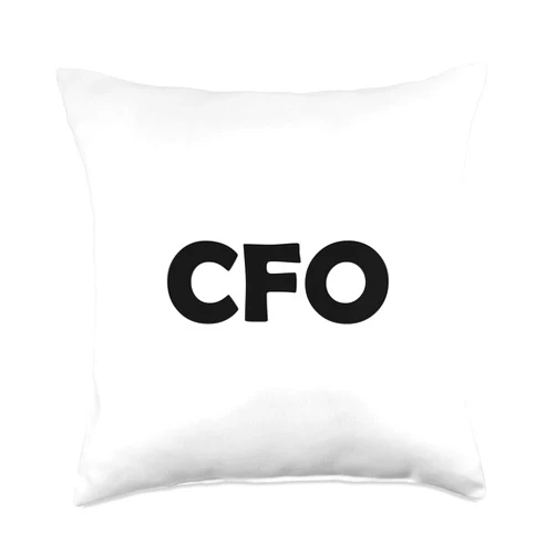 Identity Inventory CFO-Chief Financial Officer-Finance Business Company Throw Pillow, 18x18, Multicolor