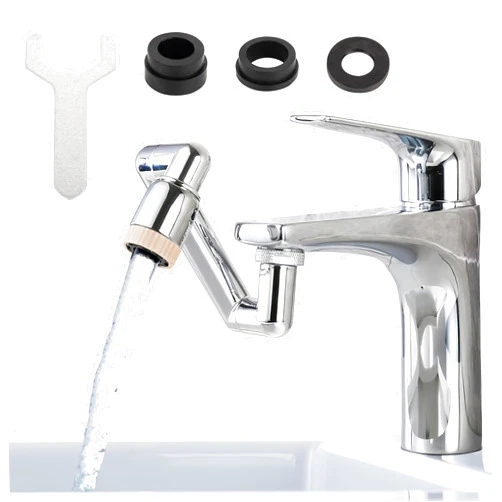 BlueStars Ultra-durable 1080° Swivel Faucet-Extender Universal Sink-Water-Aerator - 2 Mode Splash Filter Extension, Kitchen Bathroom, 1080 Big Angle Swivel Faucet Aerator - Easy To Wash Eye/Hair/Face