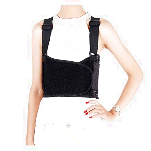Solmyr Rib and Chest Support Brace, Broken Rib Brace, Breathable Rib Belt for Sore or Bruised Ribs Support, Sternum Injuries, Dislocated Ribs Protection, Pulled Muscle Pain (S/M)