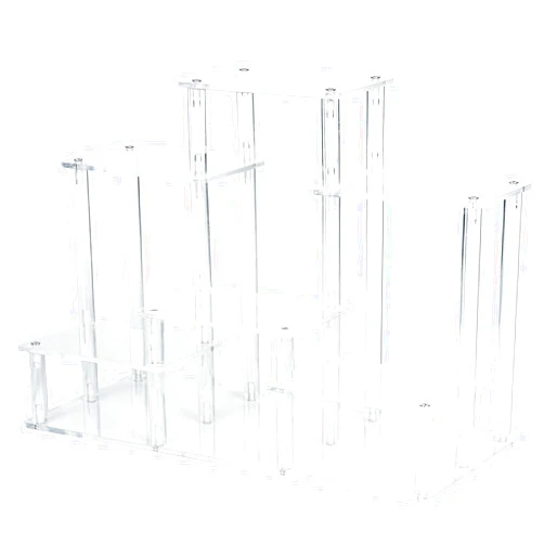 Choowin 6-Tier Acrylic Display Riser Display Stand Display Shelf Perfume Organizer Tabletop Acrylic Riser for Display Collectibles Action Figures Funko Pop Tiered Display Stand with Base Large