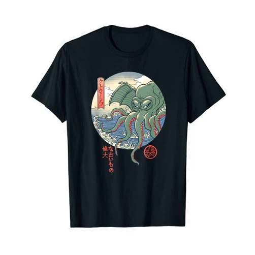 Vincent Trinidad Art Cthulhu Ukiyo-e T-Shirt