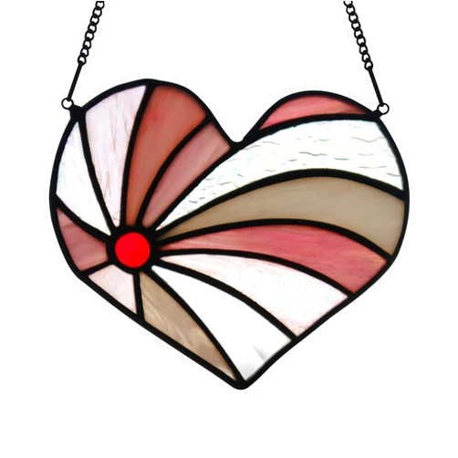 HAOSUM Gift for Mom Heart Suncatcher Stained Glass Window Hangings, Heart Shaped Birthday Gift for Grandma Aunt Sister Parents, for Women Couple Annivesary Wedding Gifts