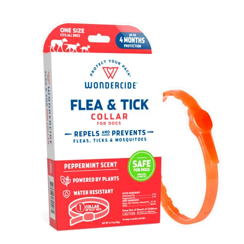 Wondercide Dog Collar - Flea, Tick, and Mosquito Repellent, Prevention for Dogs - with Natural Essential Oils - Pet and Family Safe - Up to 4 Months Protection