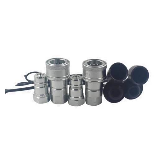 LSQ 2 Sets 1/2'' NPT Ag Poppet Valve Tractor Hydraulic Quick Connect Coupling Quick Coupler ISO7241-A/ISO5675 W/Dust Caps Replace 6600 Series