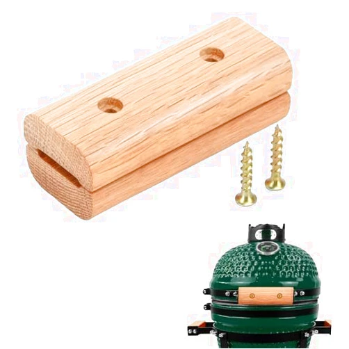 Zmxlqzj 4'' Handle Block Replacement with Screws for Big Green Egg Medium/Small, Grill Handle Replacement Parts Compatible with BGE for BBQ