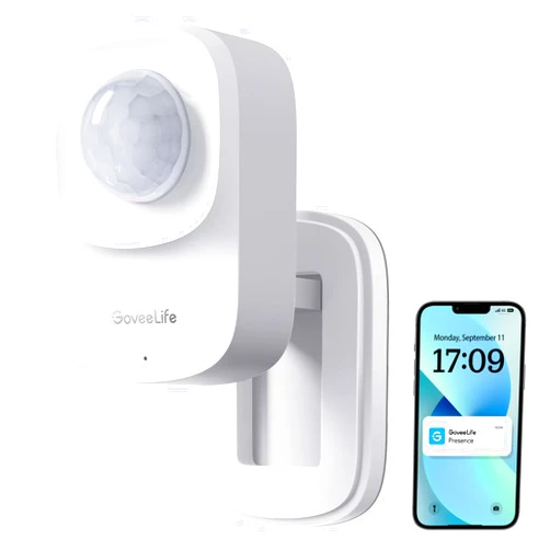 GoveeLife Human Presence Sensor, 2.4 GHz Wi-Fi Required, Smart mmWave Radar & PIR Wired Motion Sensor, Zone Positioning, Multi-Person Detection, Support Alexa & Google Home, for Indoor Home Automation