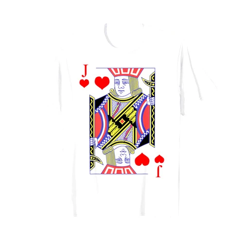 Bube Kostüm Jack Spielkarte Poker Skat Kartenspiel Mens Heart Bube Costume Playing Card Game Heart Bube Carnival T-Shirt