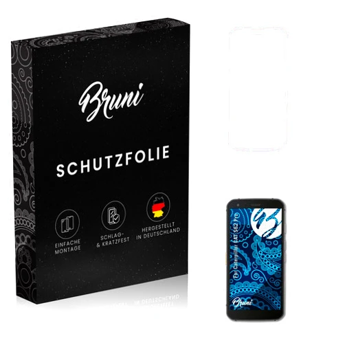 Bruni Screen Protector compatible with Caterpillar CAT S62 Pro Protector Film, crystal clear Protective Film (2X)