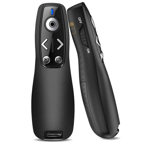 ELISWEEN Presentation Clicker Wireless Presenter Remote for PowerPoint, RF 2.4GHz USB Powerpoint Clicker with Hyperlink & Volume Control PowerPoint Slide Advancer for Mac, Computer, Laptop