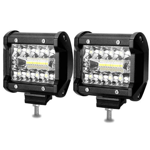 BEAMCORN Led Light Bar 4 Inch Led Pods 120W 12000Lm Waterproof Cubes Spot Flood Combo Off Road Lights Driving Fog Lights for Pickup Trucks ATV UTV