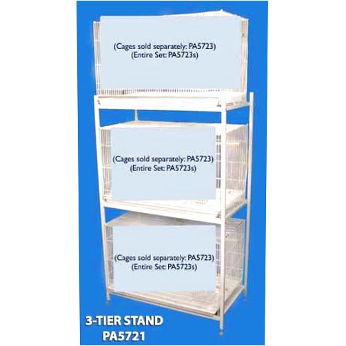 BirdCages4Less Bali Bungalow Stand Stacking Bird Cage Stand - Black - One Tier (on casters)