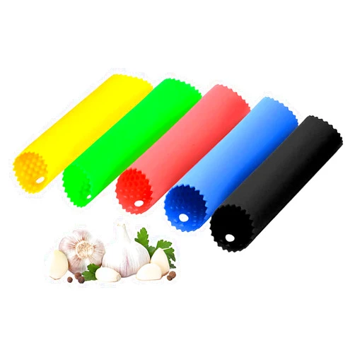 Vimbo Garlic Peeler Tube, Peel Garlic Effortlessly with Vimbo's 5-Pack Silicone Garlic Peelers - Easy-to-Use Kitchen Tool for Faster Meal Prep (5 Colors)