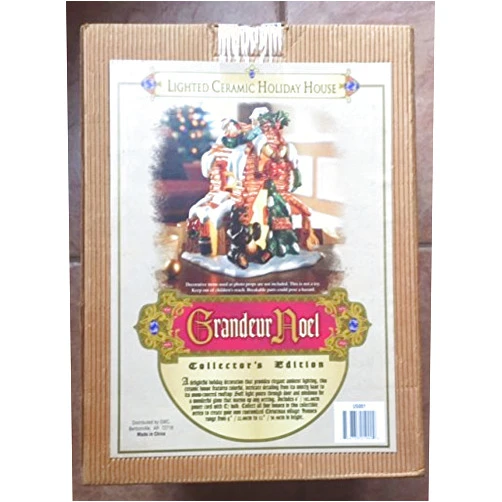 Grandeur Noel Lighted Ceramic Holiday House 2002 Collector's Edition