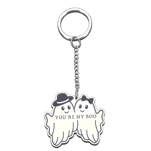 Cueillir Terre Halloween Spooky Basket Stuffers for Women Men - Halloween Keychain Gifts for Boyfriend from Girlfriend Halloween Couple Gift Ideas for Him Her Boo Basket Stuff for Husband Wife Halloween Night Favors