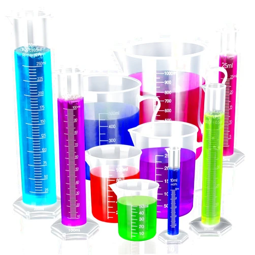 Teenitor Graduated Cylinder Plastic Beaker, 5pcs Plastic Graduated Cylinder 10ml 25ml 50ml 100ml 250ml and 5pcs Plastic Beakers 50ml 100ml 250ml 500ml1000ml Clear 10pcs