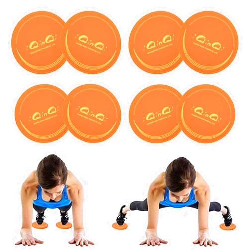 IQinQi Exercise Core Sliders for Working Out, Dual Sided Sliding Discs Use on Hardwood Floors, Workout Glider Discs Abdominal & Total Body Gym Exercise Equipment for Home